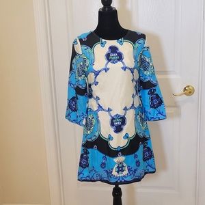 JB by Julie Brown crown print midi dress size 4